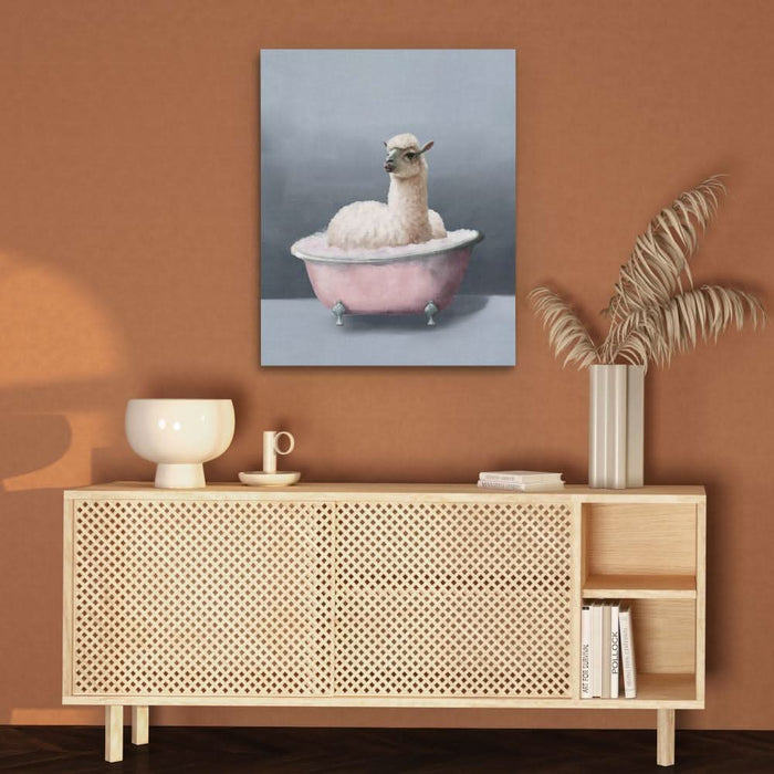 Llama In The Bath - Bathtub Art