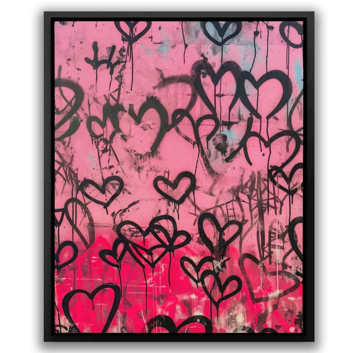 Love Wall - Pink Love Canvas Print