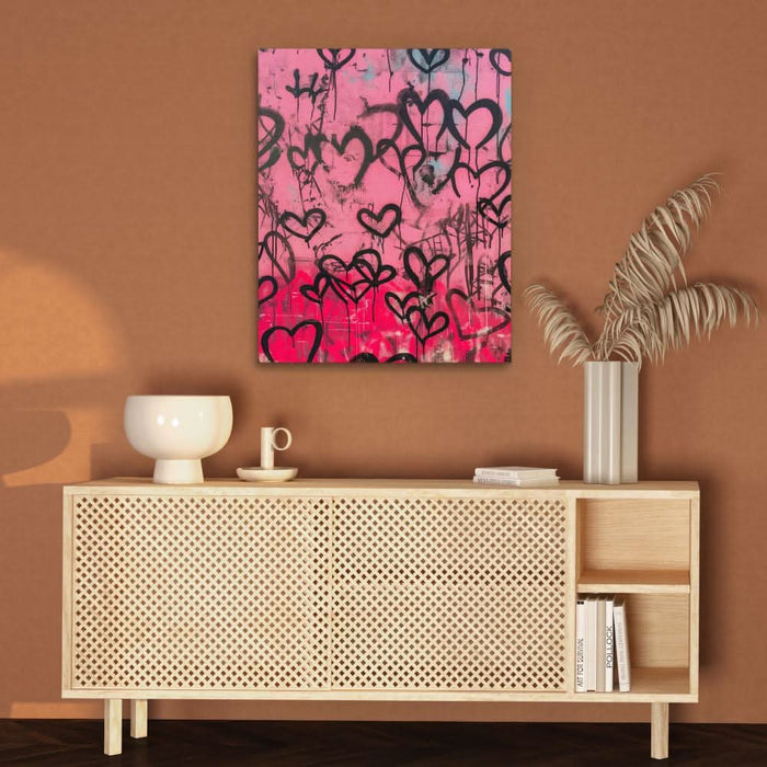 Love Wall - Modern Pink Canvas Wall Art