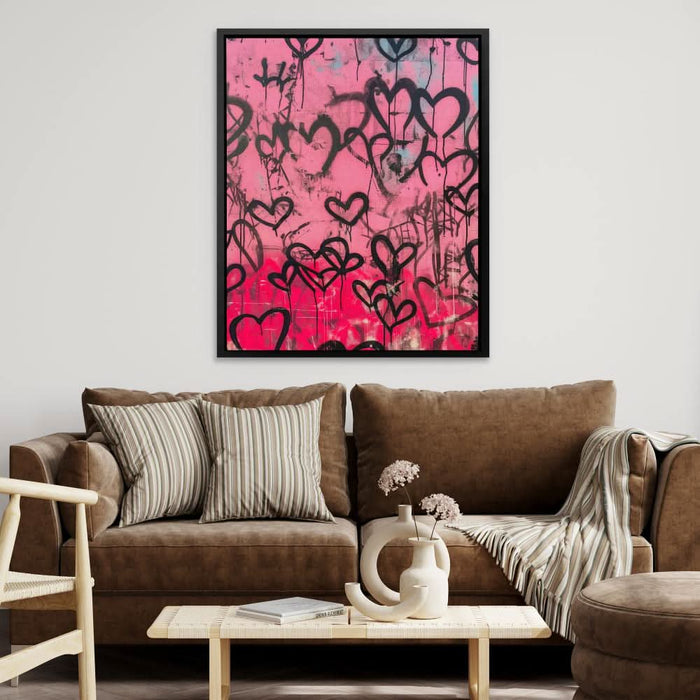 Love Wall - Love Wall Art in Black Frame