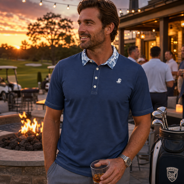 Low Low: Midnight Blues Trim | Polo Shirt (slim fit)