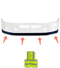 Lower Lip Spoiler Plastic fit 14" Chrome Bumper Kenworth T660 2008+