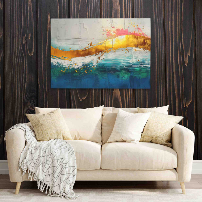Luminous Wave - Large Abstract Canvas Print