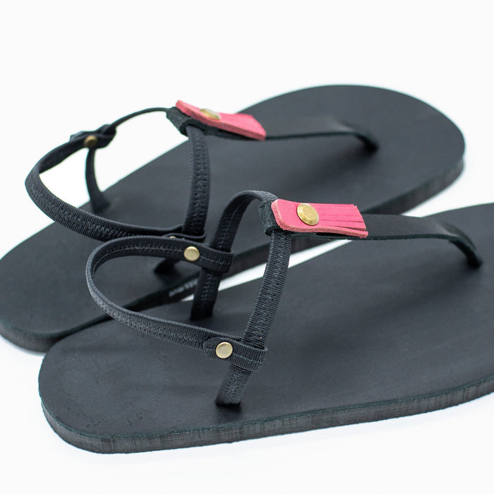 LUNA Brujita sandal - Black - pair, top-angled view