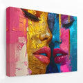 Luscious Lady Lips - Female Canvas Wall Art