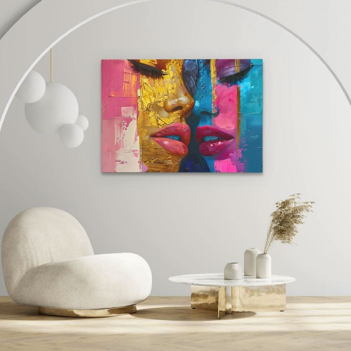Luscious Lady Lips - Modern Colorful Canvas Wall Art