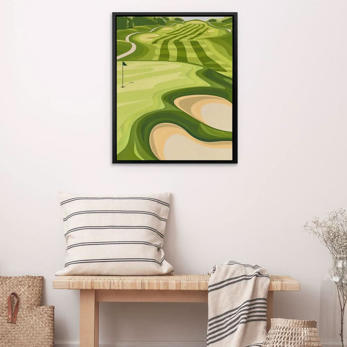 Lush Green Fairways - Modern Earth Tones Canvas Wall Art