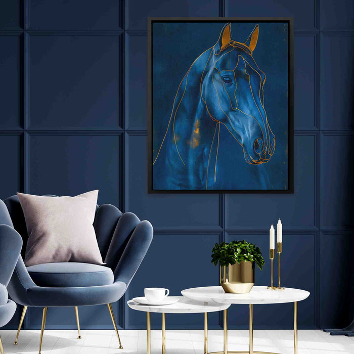 Luxury Horse - Farm Wall Art in Black Frame