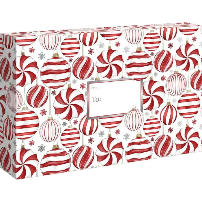 Mailing Box - Red & White Ornaments - XLB843