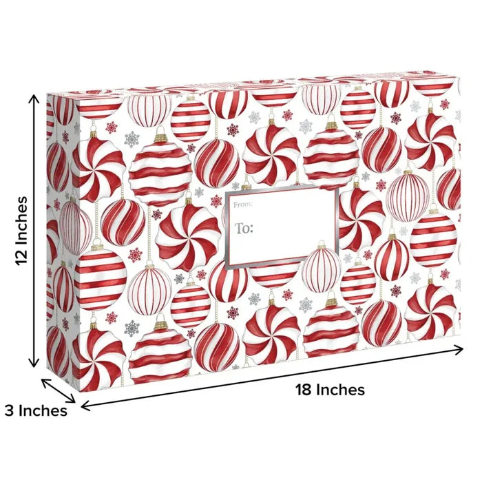 Mailing Box - Red & White Ornaments - XLB843