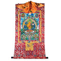 Manjushri - Tibetan thangka painting, detailed view