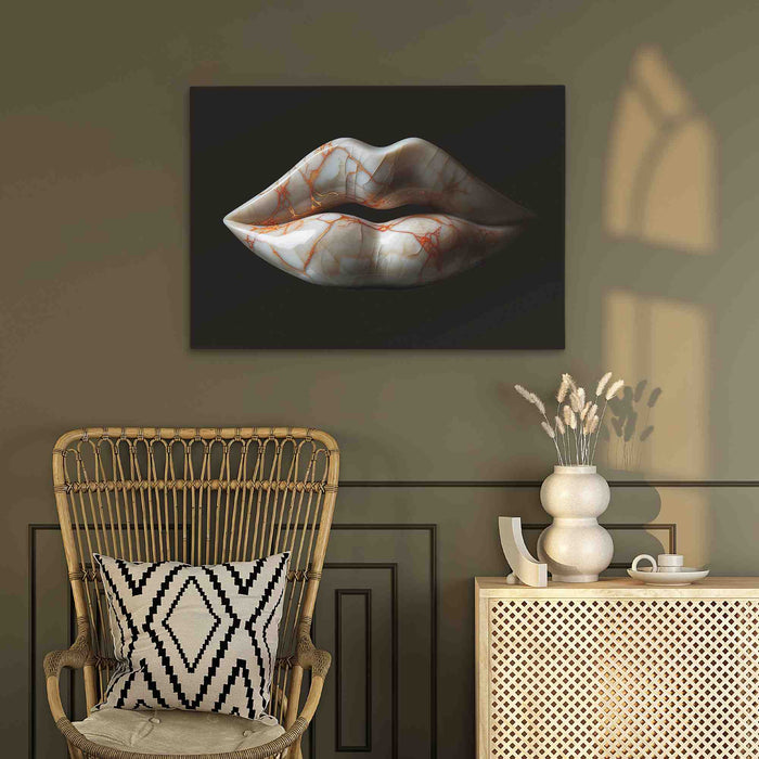 Marble Lips - Canvas Wall Art