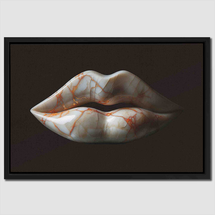 Marble Lips - Large Canvas Print