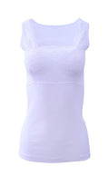 Mare Luxury 100% Mako Cotton Women's Lace-Trimmed Tank Top. Proudly Made in Italy (263)