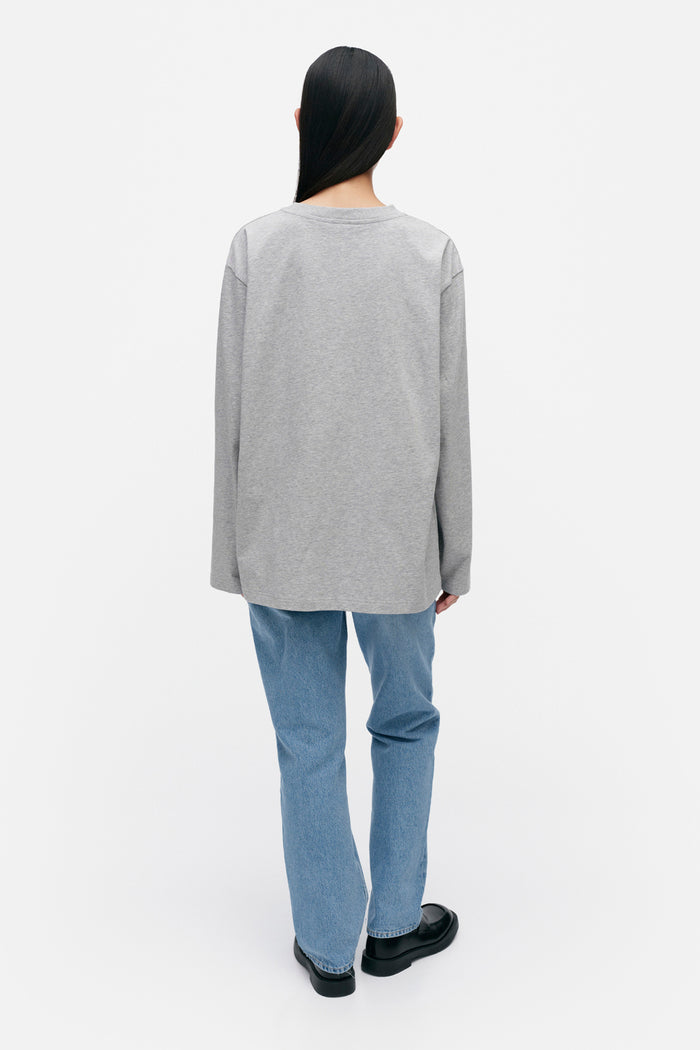 Marimekko Biitti Logo Placement Jersey Top Grey