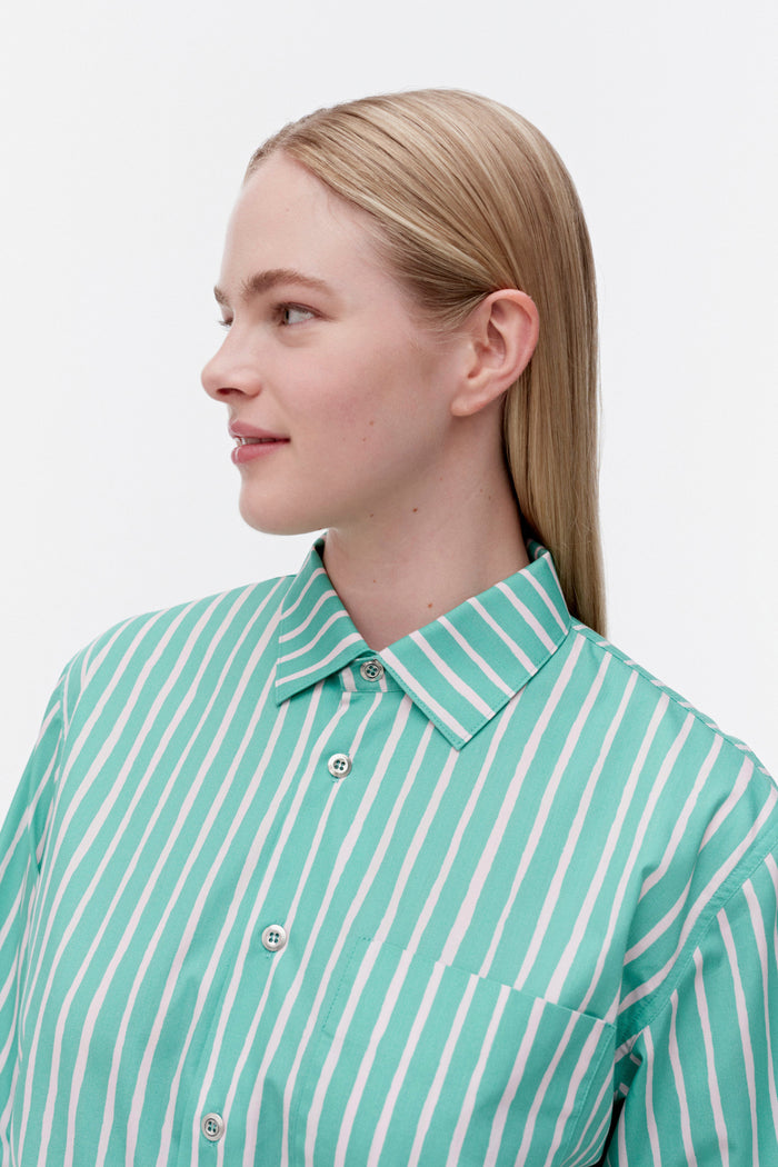 Marimekko Jokapoika Mint Green/Light Pink Shirt