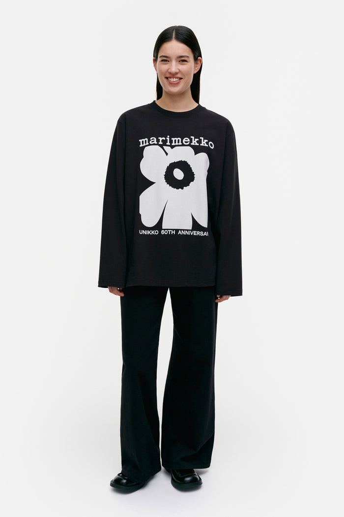 Marimekko Kioski Biitti Logo Placement Jersey Top
