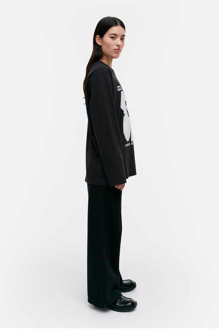 Marimekko Kioski Biitti Logo Placement Jersey Top