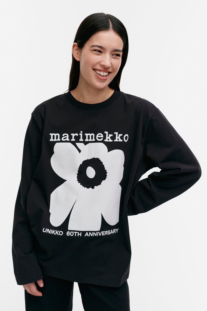 Marimekko Kioski Biitti Logo Placement Jersey Top