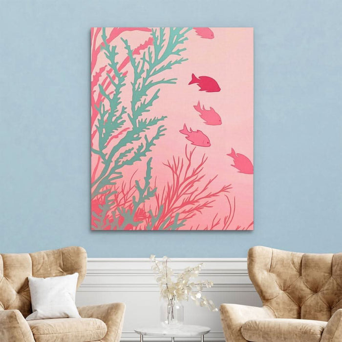 Marine Dreamland - Fish Wall Art in Black Frame