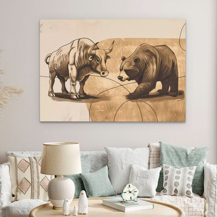 Market Mavericks - Bear Wall Art in Black Frame