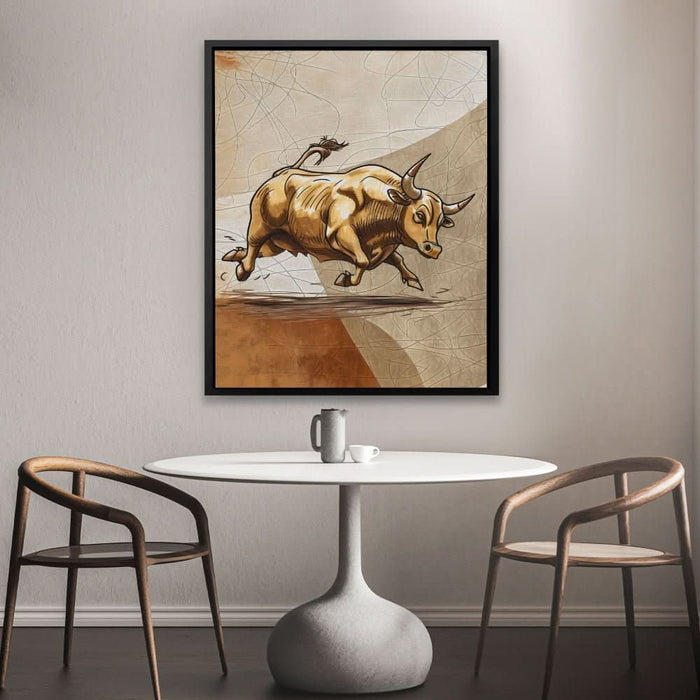 Market Opposite - Contemporary Wall Art in Black Frame