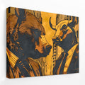 Market Rivalry - Bear Canvas Wall Art