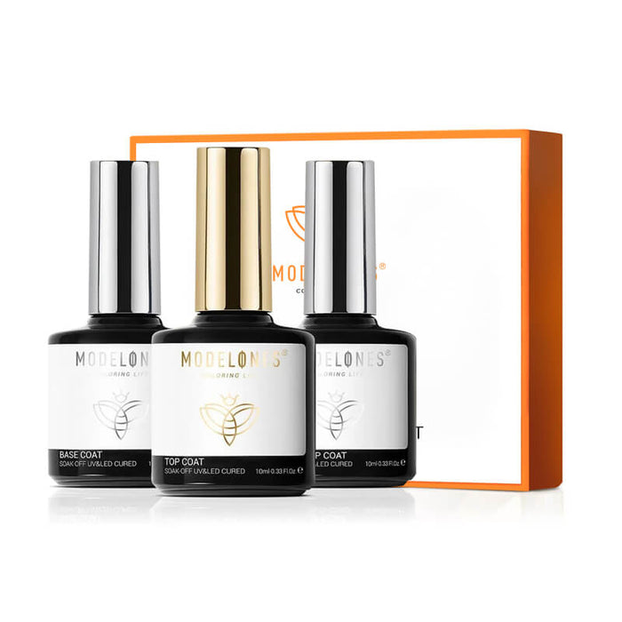 Matte & Shine Top Coat With Base Gel Set - (0.33oz*3) Top&Base Coat MODELONES #