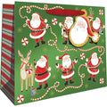 Medium Tote - Jolly Santa Green - Retail-6 count - XMT851