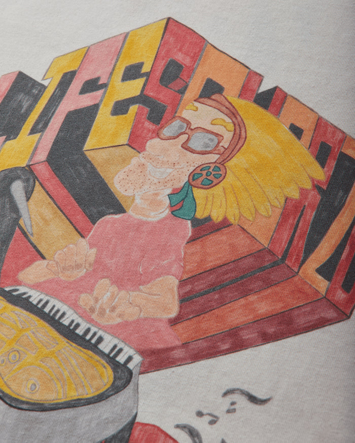KAPITAL 20/-Jersey Crew T (Analog Piano Man) Ecru T-Shirts Shortsleeve K2503SC057 ECRU