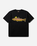 KAPITAL 20/-Jersey Crew T (One Trout Peckish Rainbowy) Black T-Shirts Shortsleeve K2508SC002 BLACK