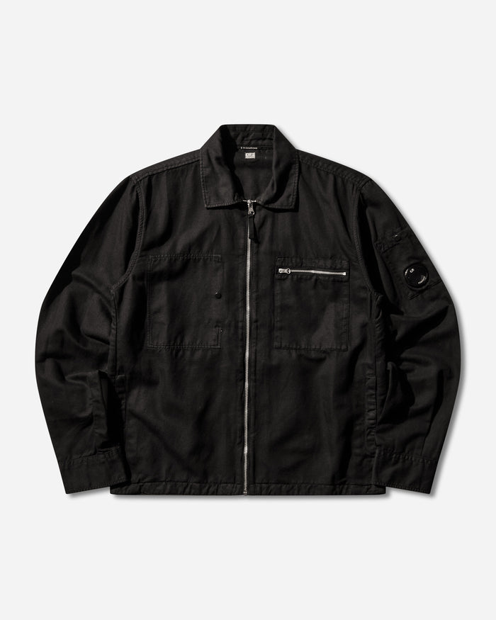 C.P. Company Overshirt Overshirt In Cotton/Linen Black Shirts Overshirt 20CMOS226A-110626G 999