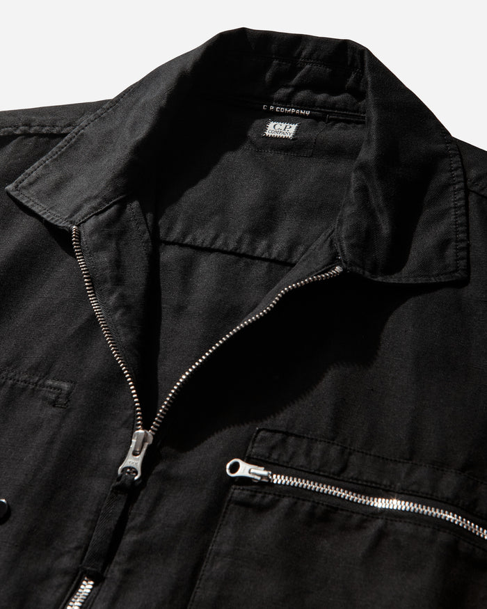 C.P. Company Overshirt Overshirt In Cotton/Linen Black Shirts Overshirt 20CMOS226A-110626G 999