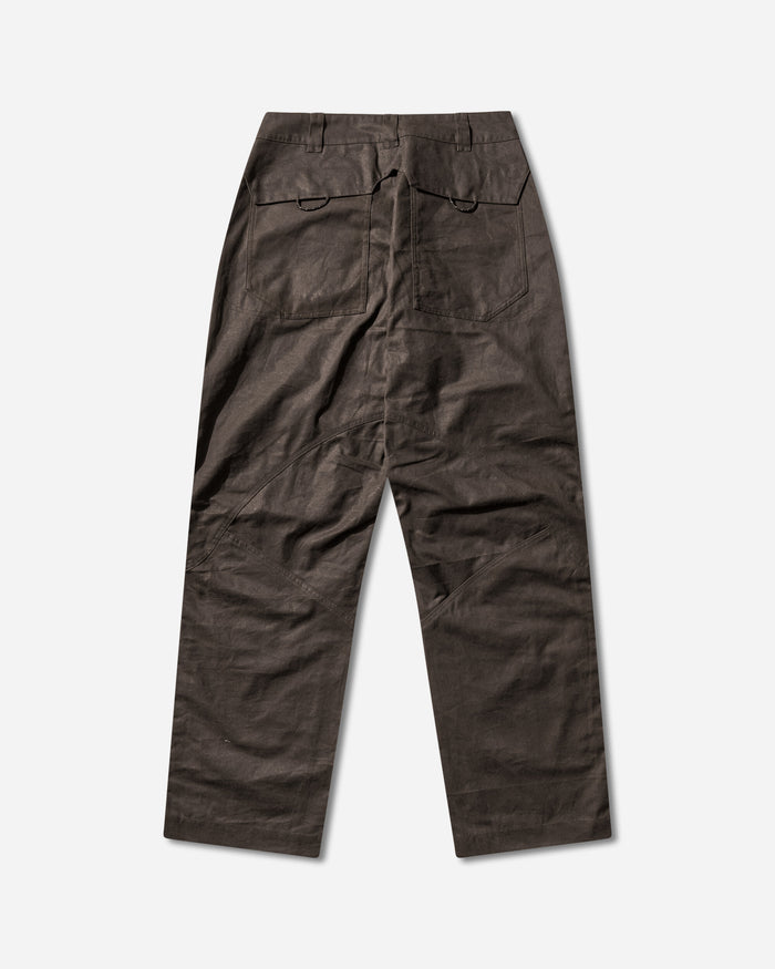 ROA Crimp Shaped Waxed Cotton Pants Dark Brown Pants Casual YBMW0163FA132 BRW0003