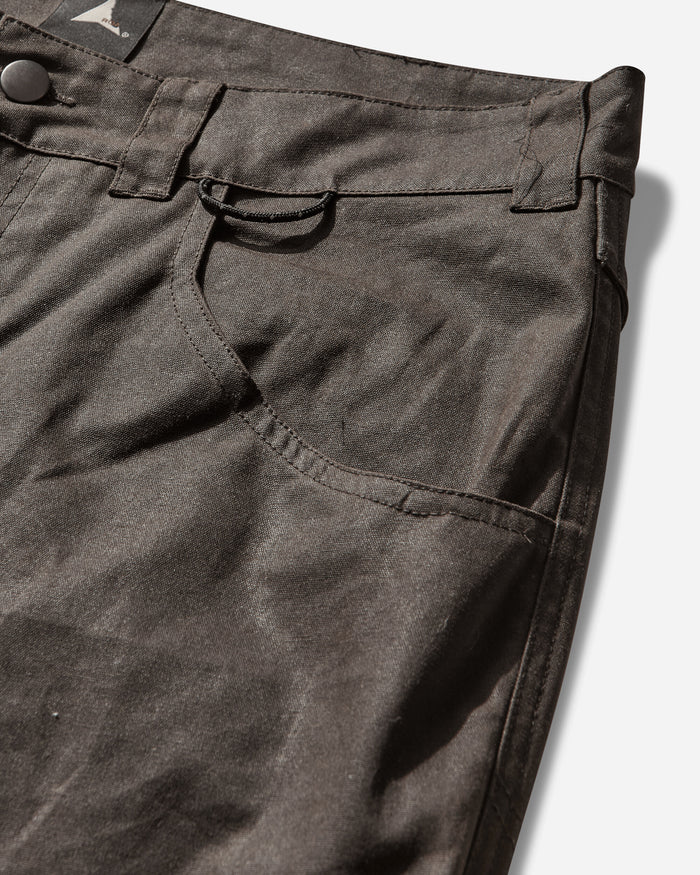 ROA Crimp Shaped Waxed Cotton Pants Dark Brown Pants Casual YBMW0163FA132 BRW0003