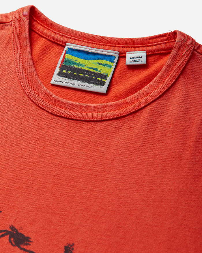 Vans Otw Julian K Washed Ss Tee Julian Klincewicz Mandarin Red T-Shirts Shortsleeve VN000RSCZXT1