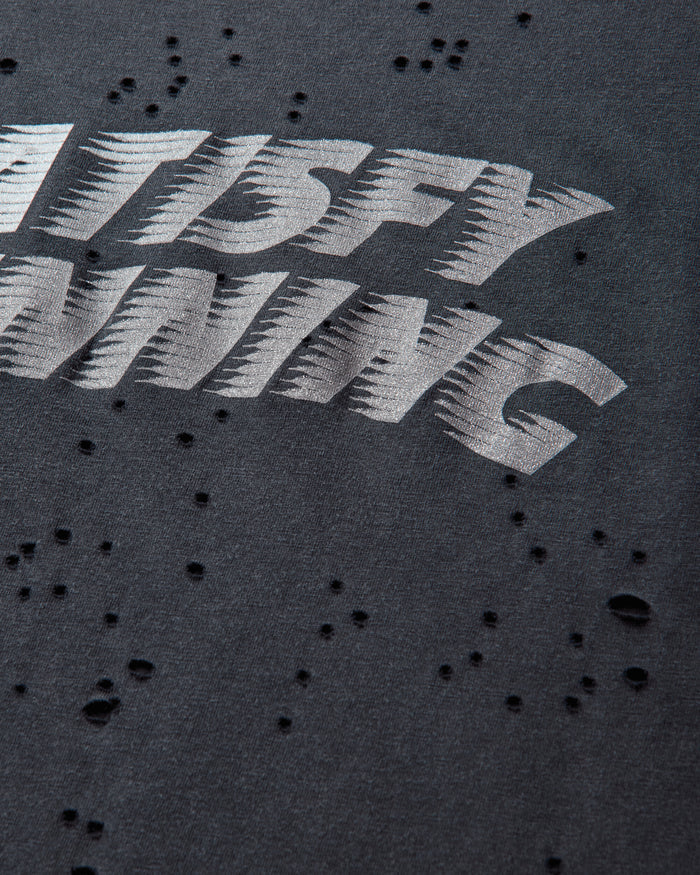 Satisfy Mothtech T Shirt Aged Black Pochoir Satisf T-Shirts Shortsleeve 11006-00A45 00A45