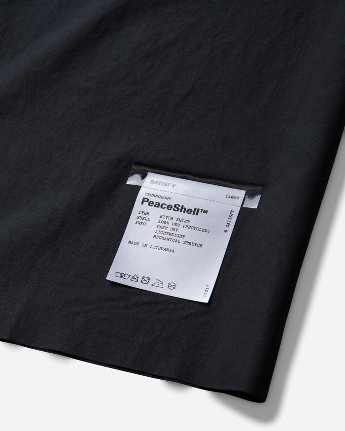 Satisfy Peaceshell River Shirt Black Shirts Longsleeve Shirt 11143-00000 00000