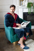 Small-Medium / Hooded Navy Burgundy