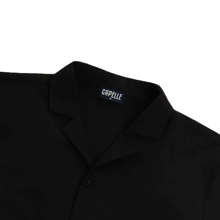 Men’s Short Sleeve Tailored Fit Button-Down Shirt – Black Onyx