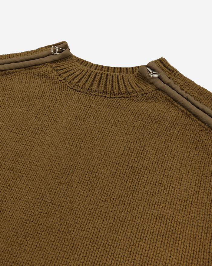 OAMC Peacemaker Shoulder Zip Knit Beige Knitwears Sweaters PCM2OK04AFL00206 06