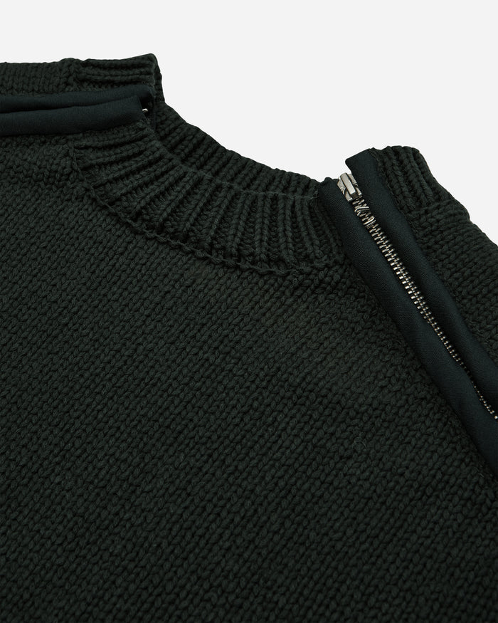 OAMC Peacemaker Shoulder Zip Knit Dark Green Knitwears Sweaters PCM2OK04AFL00259 59