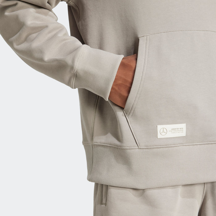 adidas MERCEDES - AMG PETRONAS FORMULA ONE TEAM Premium Sweat Hood | Putty Beige-Beige | Men's