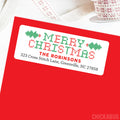 Merry Christmas Cross Stitch Address Labels