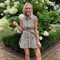 Mia Stripe Belted Mini Dress