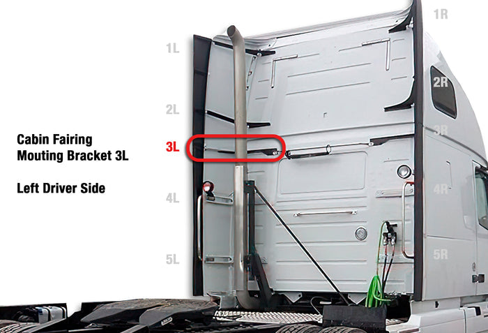 Middle Wind Cab Fairing Support Bracket L3 Driver 2004-2017 Volvo VNL