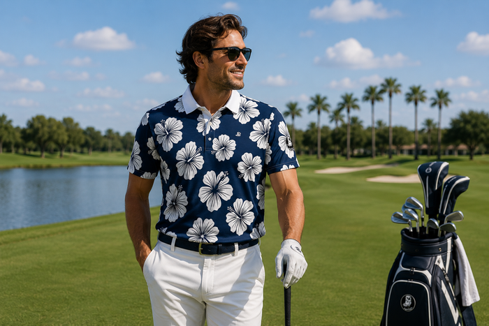 Midnight: Deep Water Bloom | Polo Shirt (slim fit)