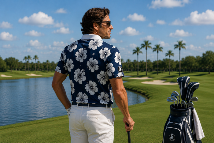 Midnight: Deep Water Bloom | Polo Shirt (slim fit)