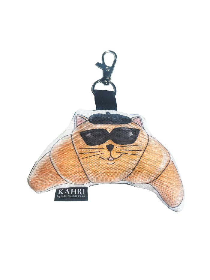 Mini Croissant Cat Bag Charm