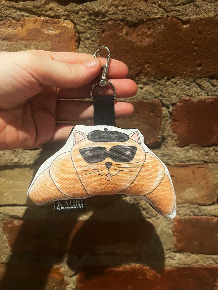 Mini Croissant Cat Bag Charm